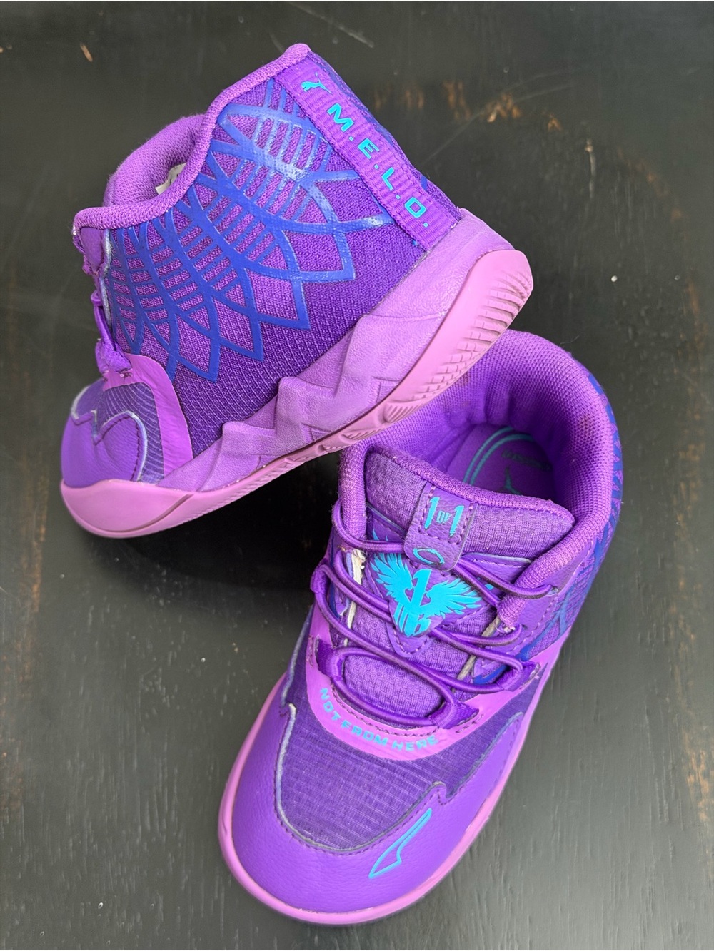 Puma MB.01 Jr 'Queen City' Purple Glimmer Basketball Shoes Size 10C